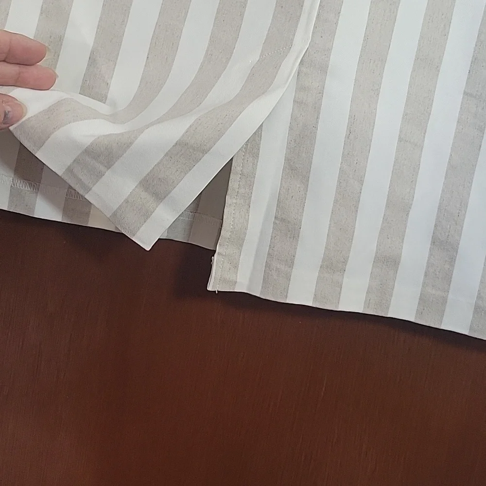 SOHO Striped Beige and White Skirt NWOT - Picture 4 of 8